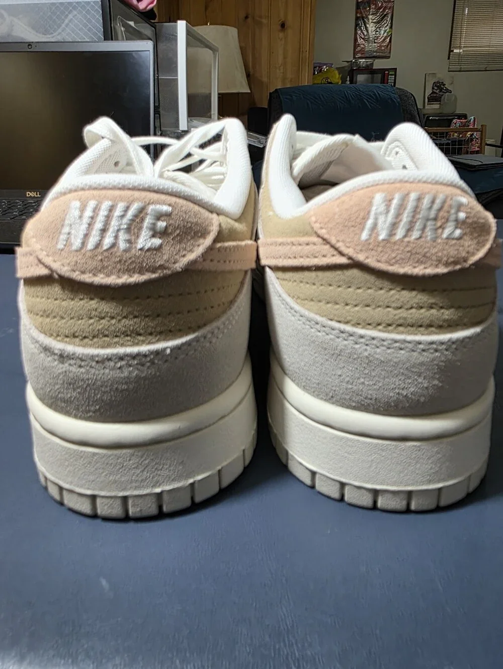 Nike Dunk Low Sneakers in Beige and White Size 10w/8.5m, New.